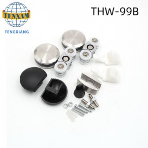 Tolóajtó görgős kerék üvegajtó rendszer lógó kerék szerelvény hardver tolóajtó kerekek