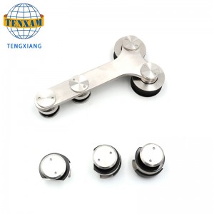 Hot Akciós termékek Hanging Kerék rozsdamentes acél üvegajtó görgő tolóajtó