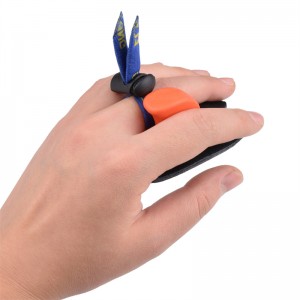 Elong Outdoor 42FT05 LH M Méret Íjászat fül ujjvédő Finger Saver bőr lövés Tab reflexíjhoz