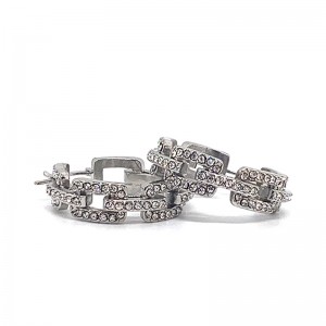 Európai és amerikai divat rozsdamentes acél circon fülbevalók (ne fakuljon)