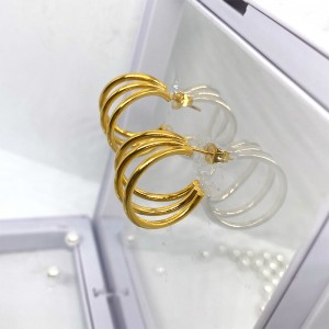 Rozsdamentes acél vákuum aranyozott 18K/14k fülbevaló