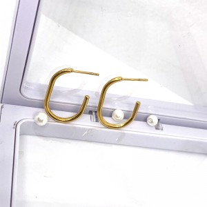 Rozsdamentes acél vákuum aranyozás 18K/14K fülbevaló karika