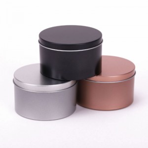 8oz fekete tinplate gyertya jar aromaterápiás fém csomagolás gyertya jar 85 * 50mm