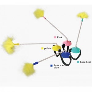 Gyári közvetlen beszerzés kedvtelésből tartott készletek, macska öngyógyító játék macskanyakörvnyakkendők tavaszi talppal érintse meg a macska botot