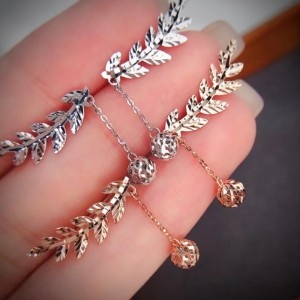 Tuochen ékszer egyedi 18K Rose/yellő arany divat fülbevaló hoops készlet ajándék