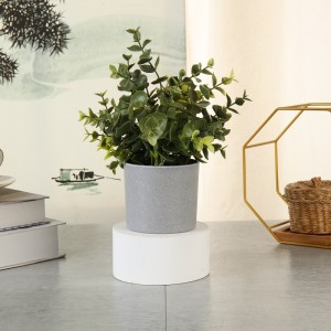 Nagy szimuláció valódi érintett mesterséges zöldnövények a fazékban az otthoni dekorációhoz