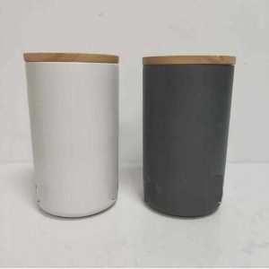 Nagykereskedelmi magas kerek, fából készült fedél kerámia kőtartó tároló tartály Jar