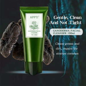 Privát címke anti akne aloe vera arc mosás arc tisztító ganoderma essence fash mosás