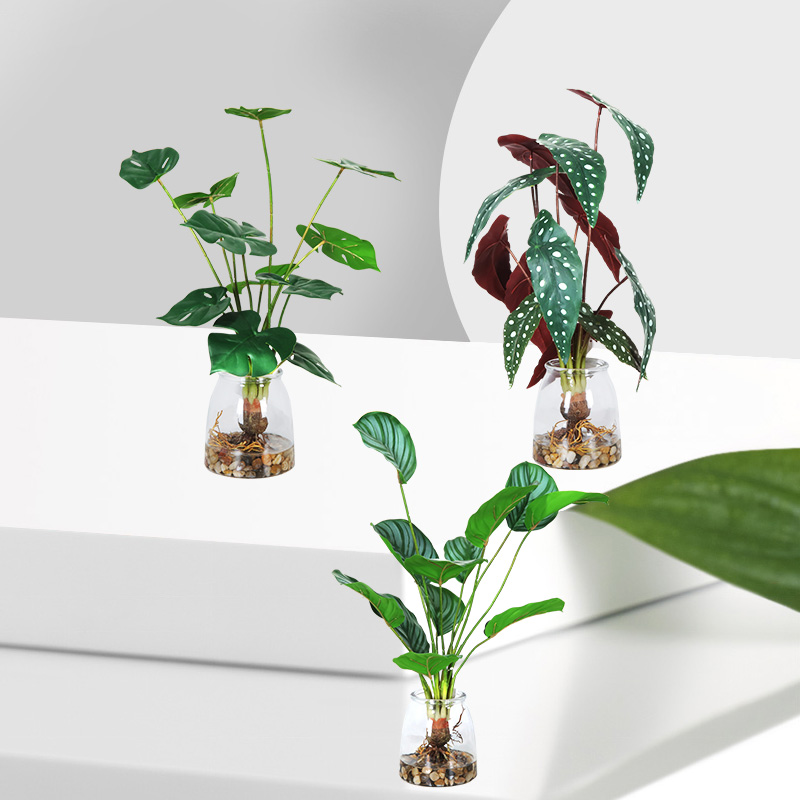 Újonnan tervezett forró értékesítés kiváló minőségűnagykereskedelmi mesterséges cserepesnövények mesterséges zöld dekoratív