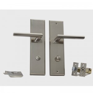 6201 Hosszú lemez ajtózár cső alakú karkészlet, modern, kiváló minőségű cinkötvözet fogantyúk szettek a bejárati ajtóhoz és a külső ajtóhoz