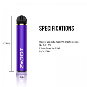 1500 Puffs eldobható elektronikus cigaretta