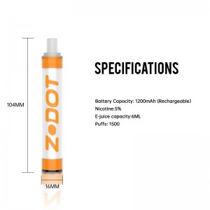 1500 puffja eldobható vape