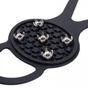 Testreszabott fekete szilikon jégtörő csúszásmentes görbék mászáshoz, túrázáshoz