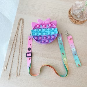 Bubble Fidget játék válltáskák, szilikon pop buborék fidget kézitáskák