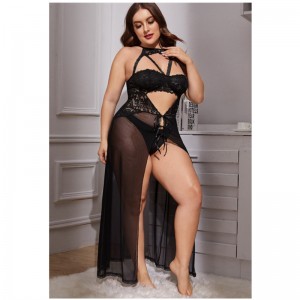 Fekete hosszú szoknya szexi pizsamas