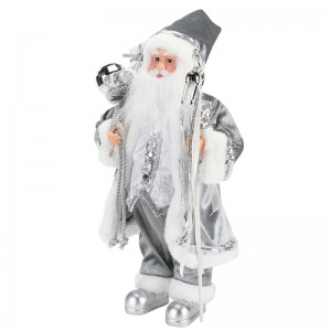 45 ~ 62cm Karácsonyi álló Santa Claus Ornament Dekoráció Figurine Collection Fabric Holiday Fesztivál Xmas Plüss Cikkszám