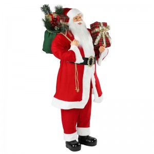 30 ~ 110 cm Karácsonyi állt Santa Claus Ornament Dekoráció Fesztivál Nyaralás Figurine Collection hagyományos Xmas Isplay