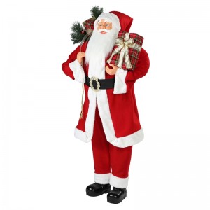 30 ~ 110 cm Karácsonyi állt Santa Claus Ornament Dekoráció Fesztivál Nyaralás Figurine Collection hagyományos Xmas Isplay