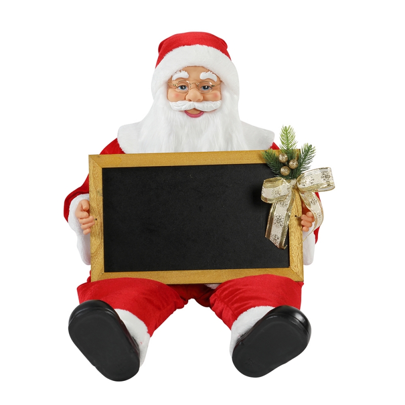 60/80cm Christmas Sitting mikulás Blackboad Nyaralás Musical dísz dekoráció figura gyűjtemény hagyományos Xmas