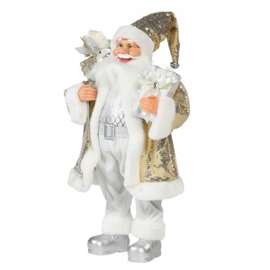 30 ~ 110cm Karácsony Santa Claus Ornament Deluxe Decoration Festival Holiday Figur Collection Traditional Xmas