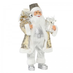 30 ~ 110cm Karácsony Santa Claus Ornament Deluxe Decoration Festival Holiday Figur Collection Traditional Xmas