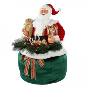 65/85 N115cm Karácsonyi animált Santa Claus világítással Holiday zenei dísz díszítés figurák gyűjtemény hagyományos