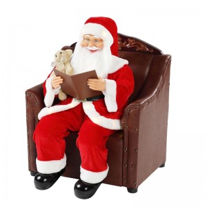 80 cm-es Sofa Santa Claus világítástechnikai díszítéssel karácsonyi dekoráció ünnepi figurák gyűjteménye hagyományos xmas