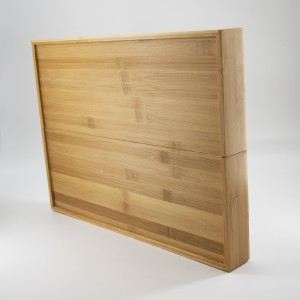 Természetes bambusz bővíthető evőeszközök kés fiók tároló készlet