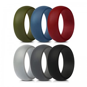 Gyári kimenet, egyéni szilikon gyűrűk férfiaknak, esküvői bnad