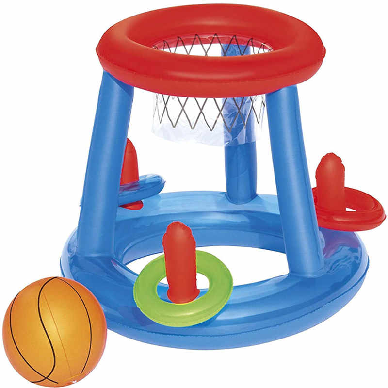 Felfújható medence lebegő kosárlabda karika készlet, uszoda játék játék, felfújható víz kosárlabda állvány