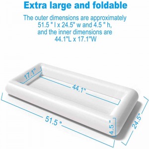 Felfújható fehér jégbár, jég lebegő, felfújható medence