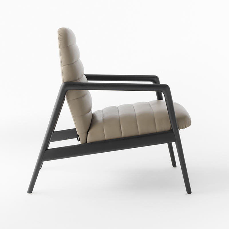 Olasz minimalista design fa társalgó szék egyedülálló kanapé bőr karszéknappali