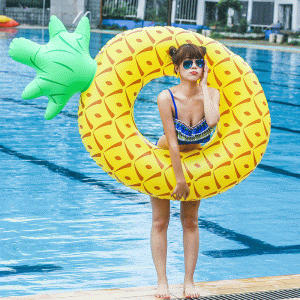 Felfújható ananász úszásgyűrű, hordozható úszómedence, vízi játék felnőtteknek és gyerekeknek
