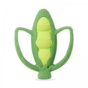 Puha borsó hüvely alakú szilikon szenzoros baba fogak játékok