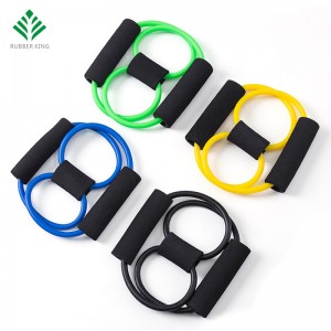 Jóga ellenállás sáv cső Stretch test fitnesz izom edzés 8 8 típus