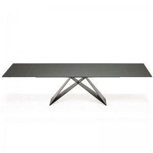 Olasz Modern Designs 8 személy Kerámia szinterelt kő téglalap alakú étkezőasztal 6 üléses