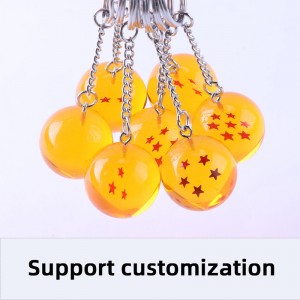 Dragon Ball Z 7 Stars Balls 2,7 cm PVC figurák játékok kulcstartó medál csillag Dragon Ball Z Keyring Cartoon rajongók kollekció Új ajándékok gyerekeknek