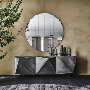 Olasz modern arany fém magas fényű oldallapra luxus svédasztalos szekrény étkezőhöz