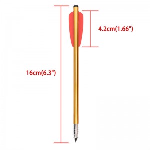 ELONGARROW 160 mm -es arany színű tengely alumínium pisztoly számszeríjnyíl csavarok