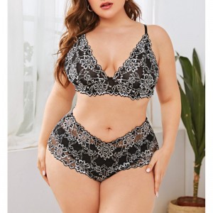 Kéttónusú hálószalagú fehérneműkészlet