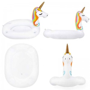 Úszó jégtálcás ital tartó, ital svédasztalos piknik BBQ hűtő, felfújható egyszarvú tálaló bár