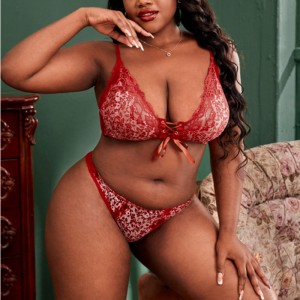 Kontrasztos lase melltartó szett szexi fehérneműkészlet első kötélnyakkendővel