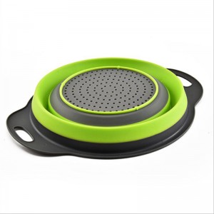 Többfunkciós összecsukható zöldség gyümölcs mosás tároló mosogató műanyag szűrő összecsukható kosár