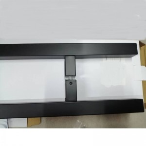 SS-031 Fekete Kiváló minőségű rozsdamentes acél üvegajtó Push Pull fogantyú H alak dupla oldal, 24 hüvelyknégyzet alakú tolóajtó fogantyú