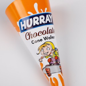 Élelmiszer-minőségű fagylalt papír fagylalt fagylalt kúp kúpos papírcsomagolás ésnyomtatás gyártók igény szerint tervezés és gyártás