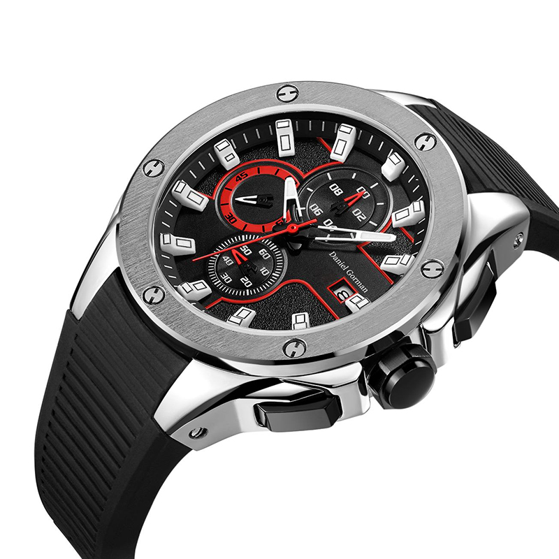 Daniel Gormantop Brand Luxury Sport Watch férfiak Katonai órák kék gumi heveder automatikus C órák rm2205