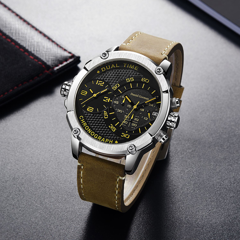 Danlei Gorman RM220 Watch Top Luxury márka vízálló sportóra kvarc katonai bőr cseppcsepp csepp