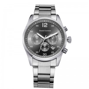 Daniel Gorman RM2210 Új dizájn Hot Sell Bőrszalag Metallic Quartz Twist Platinum Genfi Luxus férfiak órák