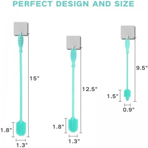 Puha szilikon konyhai üveg üveg tisztító kefe