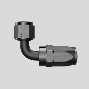 Egy tömlő 30 45 60 90 120 150 180 fokos forgó tömlő vége eloxált alumínium üzemanyag -adapter olaj üzemanyag -illesztő olajhűtő tömlő vége